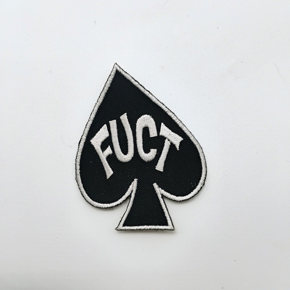 FUCT Ace of Spades Embroidered Skate Streetwear Sew On Iron On Patch VTG 90s NOS